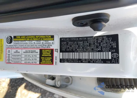 2013 Toyota Corolla S z USA, uszkodzony, nr VIN 2T1BU4EE5DC952447